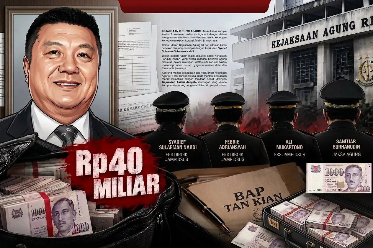 Badai Uang Gelap Asabri Menyambar 4 Pejabat Kejagung: Membongkar Celah Hukum BAP Tan Kian dan Misteri Suap Rp40 Miliar
