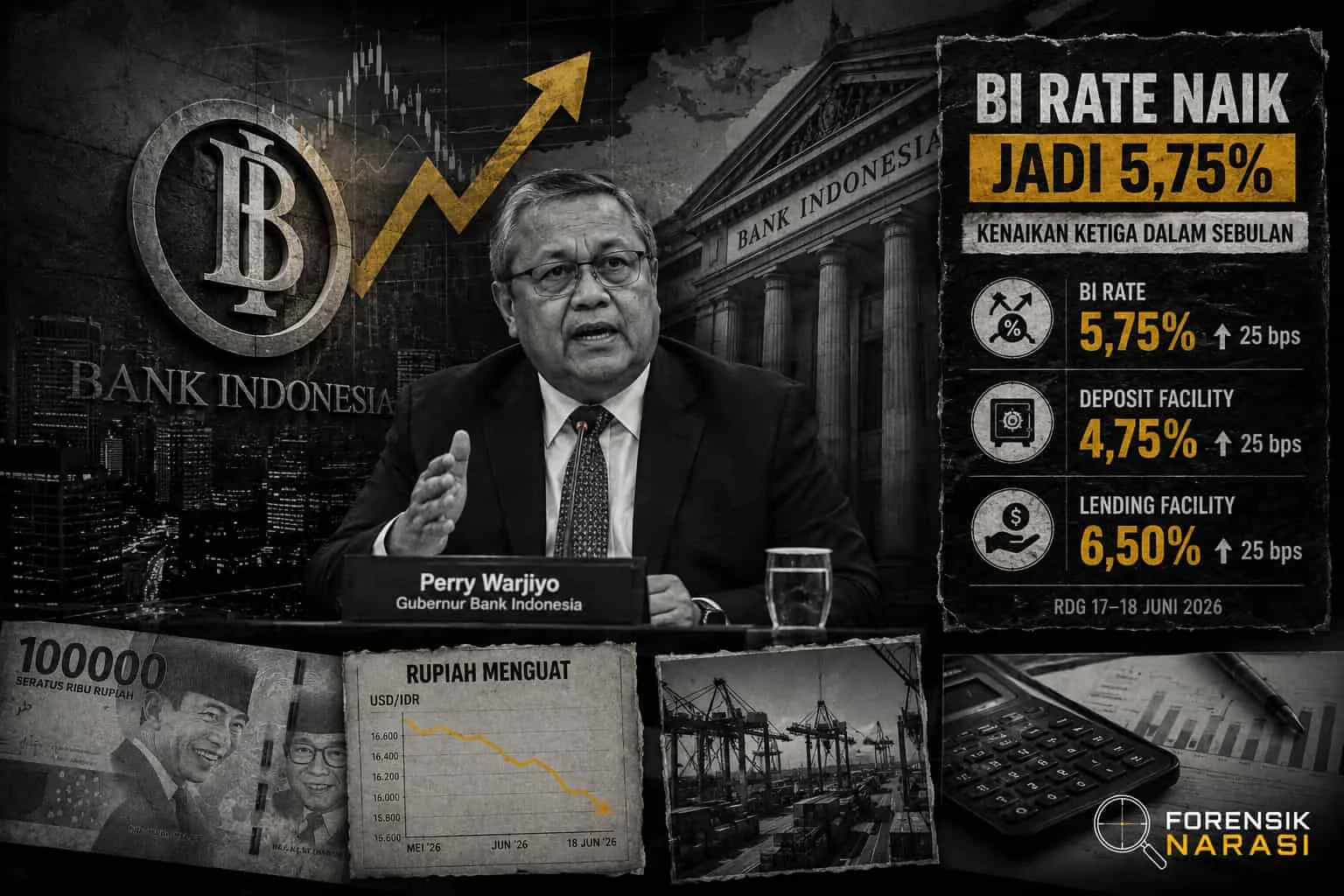 BI Naikkan Lagi Suku Bunga Jadi 5,75 Persen