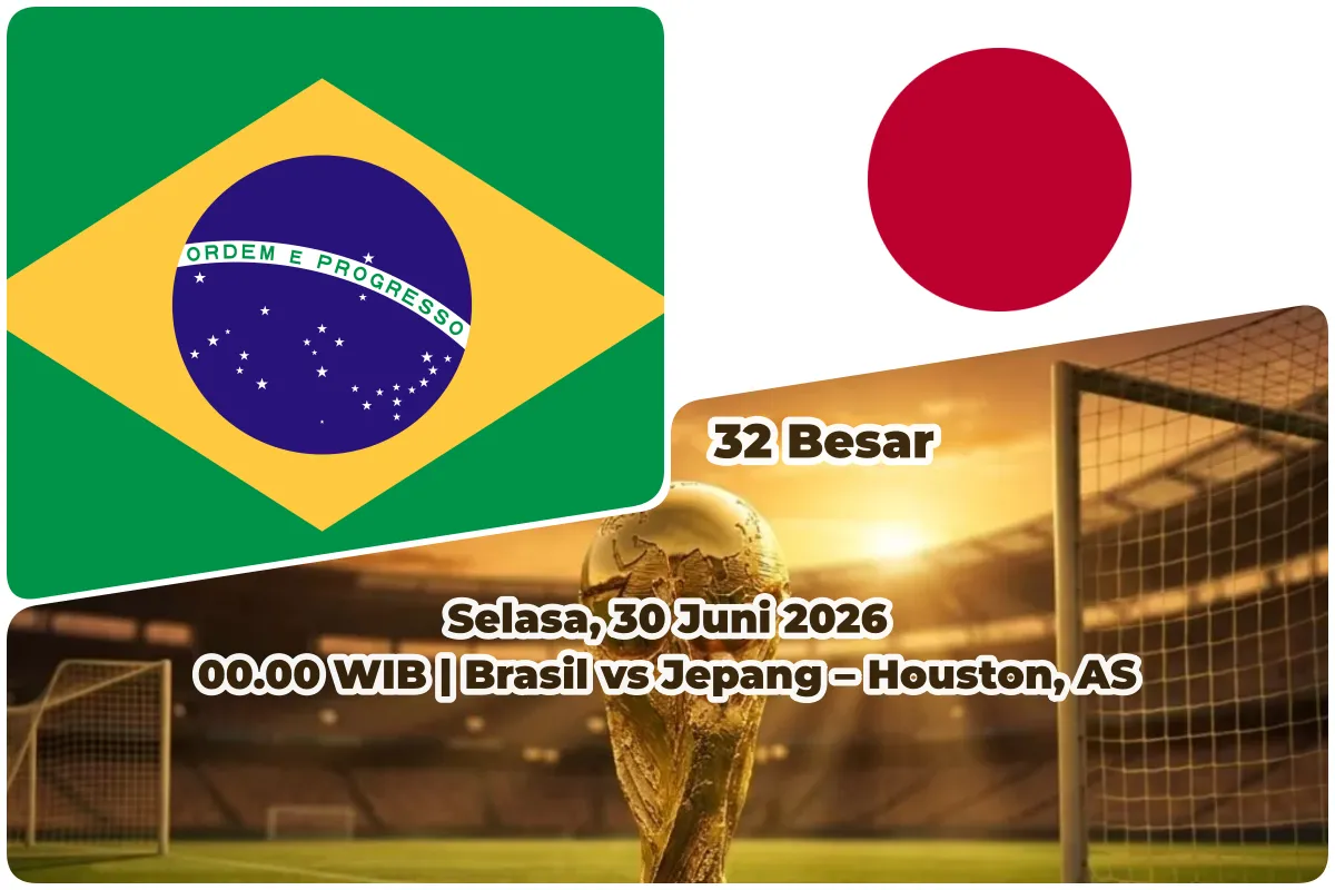 Brasil vs Jepang: Vinicius Bidik Tiket 16 Besar Piala Dunia 2026