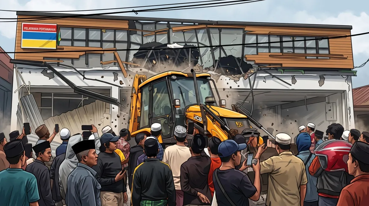 Kronologi Penolakan Indomaret Palengaan Berujung di Bongkar Alat Berat