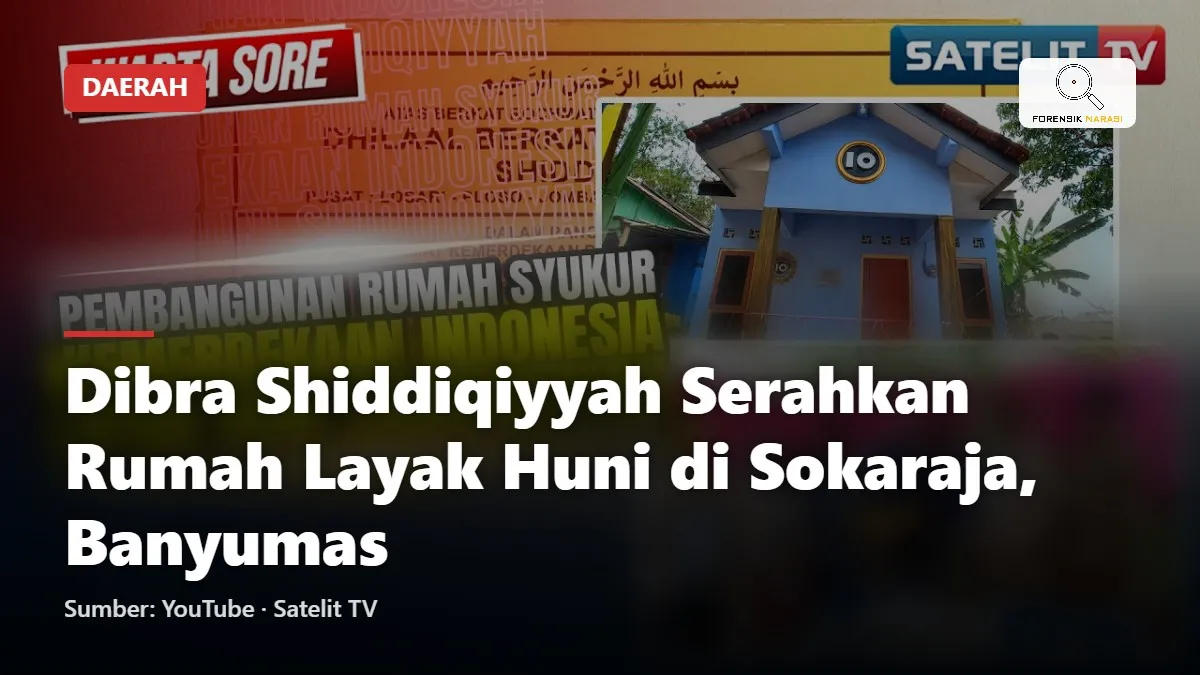 Dhibra Shiddiqiyyah Serahkan Rumah ke Warga Sokaraja Banyumas