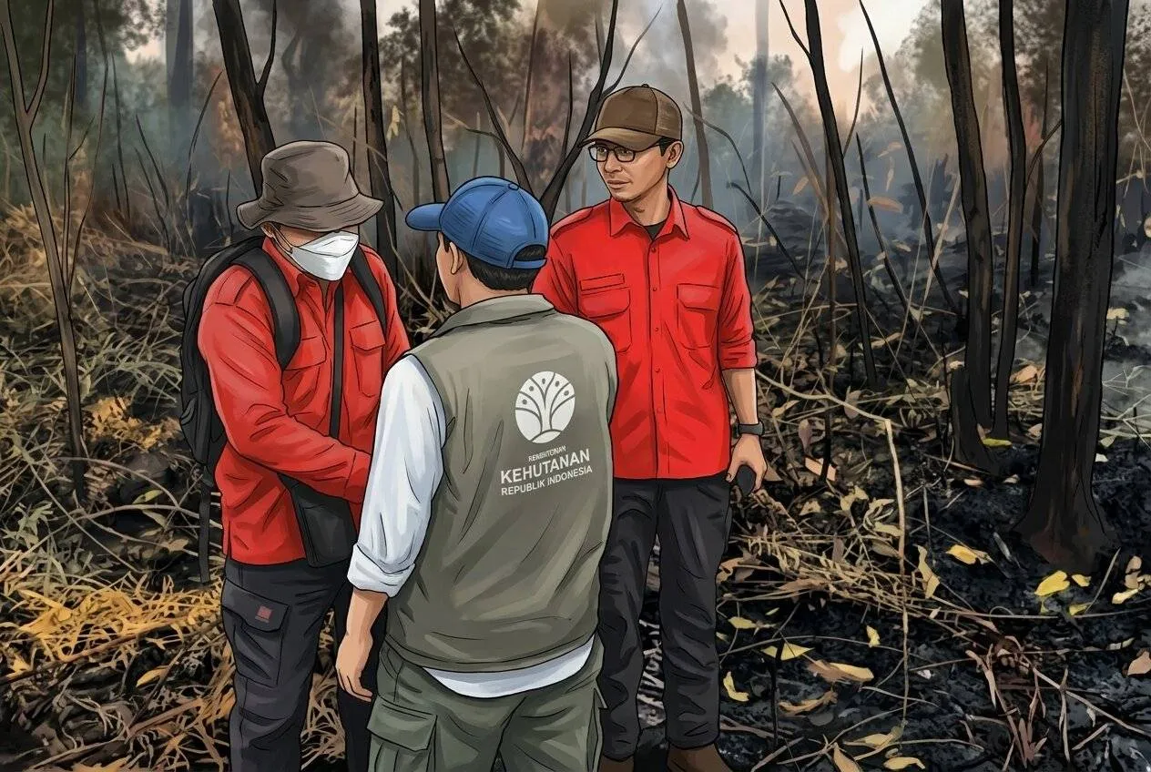 Ironi Menhut Cosplay Damkar: Membongkar Celah Tata Kelola Kawasan di Balik Operasi Karhutla Kalimantan