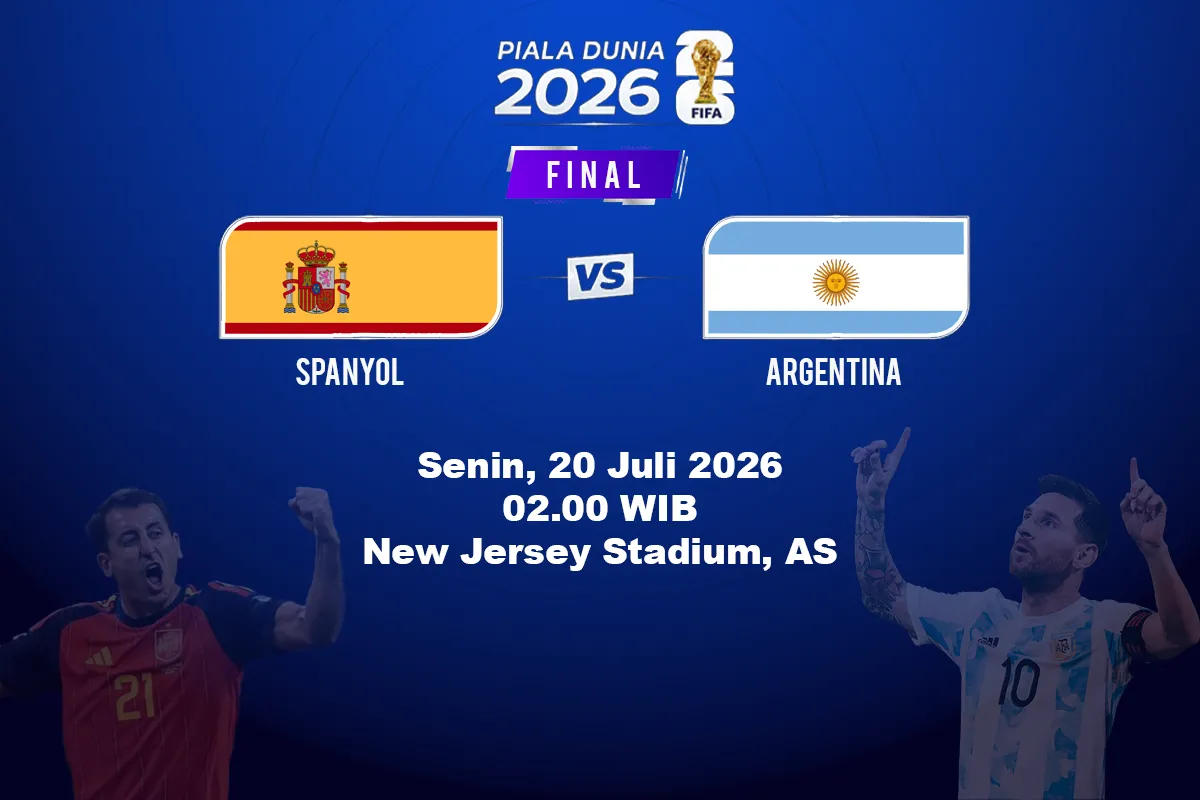 Jadwal Final Piala Dunia 2026 Spanyol vs Argentina di TVRI