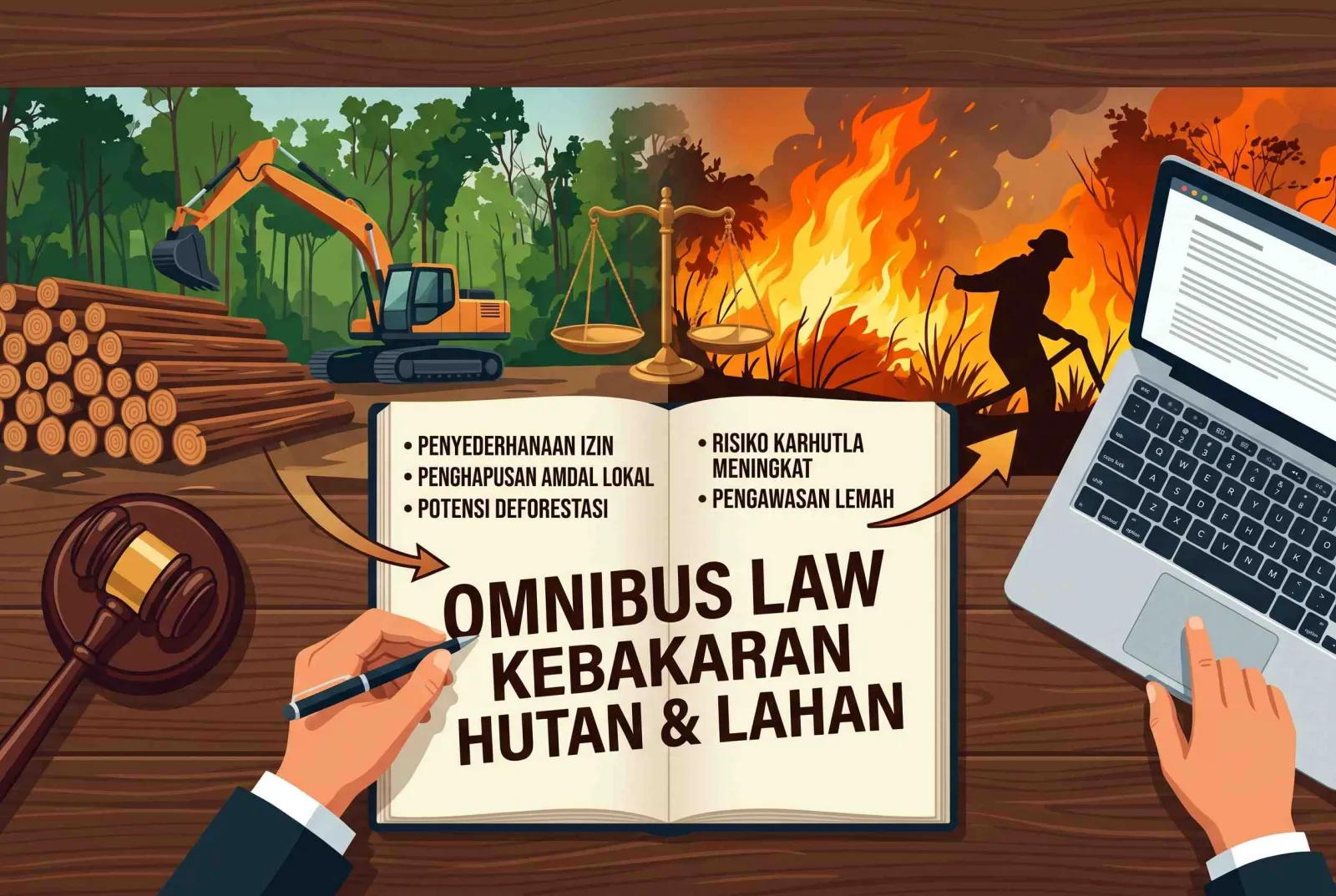 Karpet Merah di Atas Bara: Menguji Celah Omnibus Law dalam Pusaran Karhutla