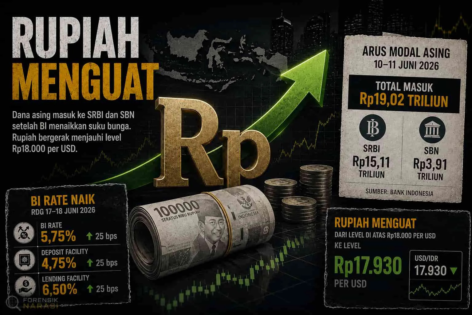 Modal Asing Masuk, Rupiah Menguat