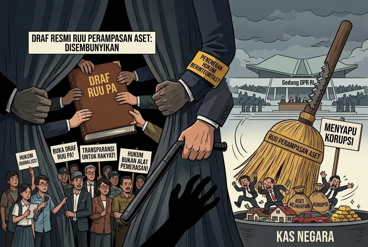 Pisau Bermata Dua di Tangan Penyamun: Menelisik Celah RUU Perampasan Aset dan Absennya Transparansi Naskah