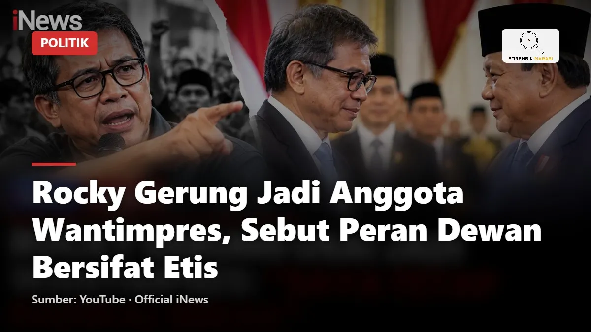 Rocky Gerung Jadi Anggota Wantimpres, Sebut Peran Dewan Bersifat Etis
