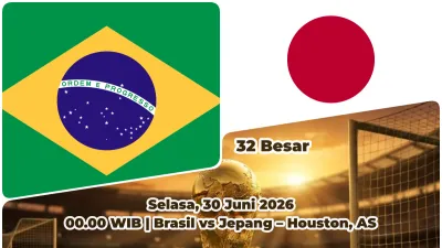 Brasil vs Jepang: Vinicius Bidik Tiket 16 Besar Piala Dunia 2026
