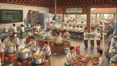 Jurang Distribusi di Meja Makan: Menelusuri Celah Kebijakan Dapur Mandiri Pesantren